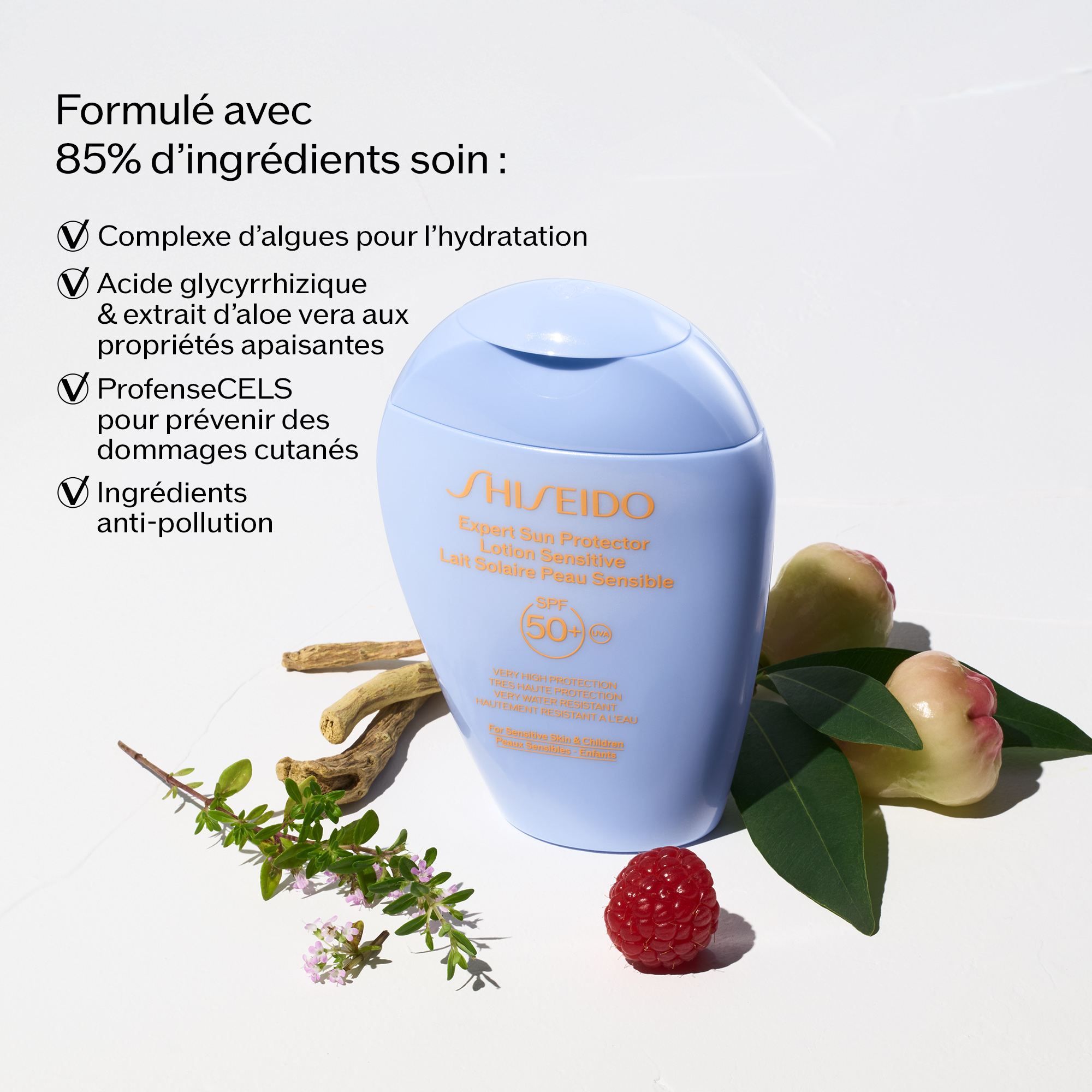 Expert Sun Protector Lait Solaire Peau Sensible SPF50+, 